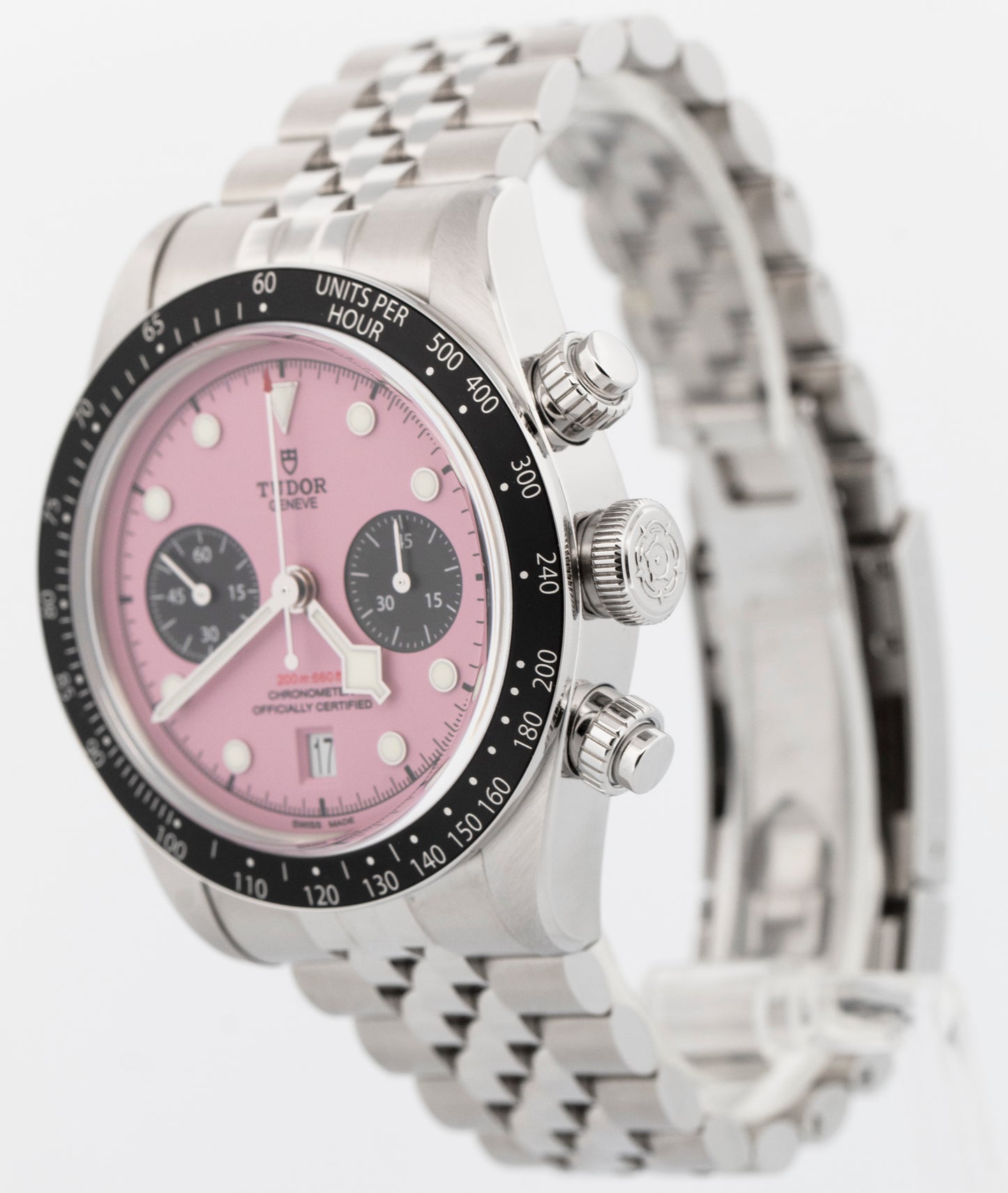 2026 PAPERS Tudor Black Bay Chrono PINK Stainless Steel 41mm 79360N Watch BOX