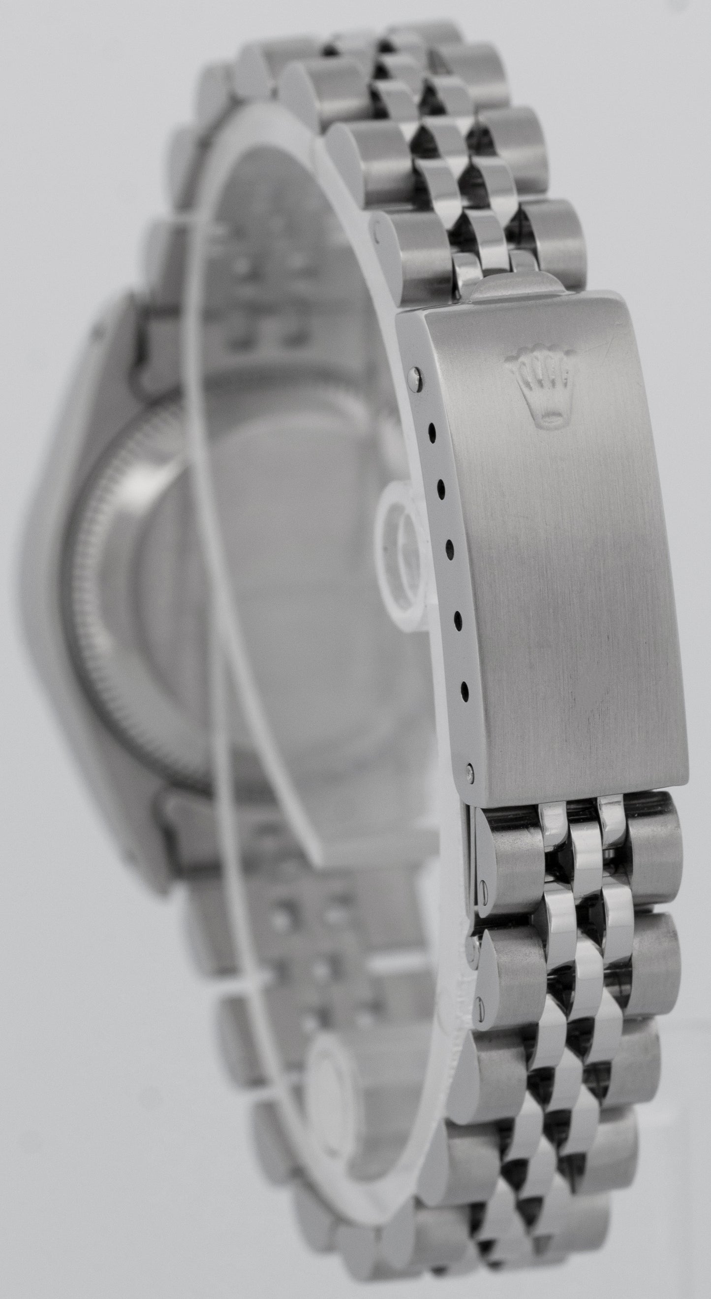 PAPERS Ladies Rolex Date 26mm Blue Stainless Steel Jubilee Watch 69160 BOX