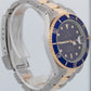 1991 PAPERS Rolex Submariner Date 40mm Two-Tone Steel 18K GOLD Blue 16613 BOX