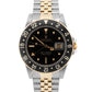 Rolex GMT-Master Black 40mm Nipple Two Tone 18K Yellow Gold Jubilee Watch 16753
