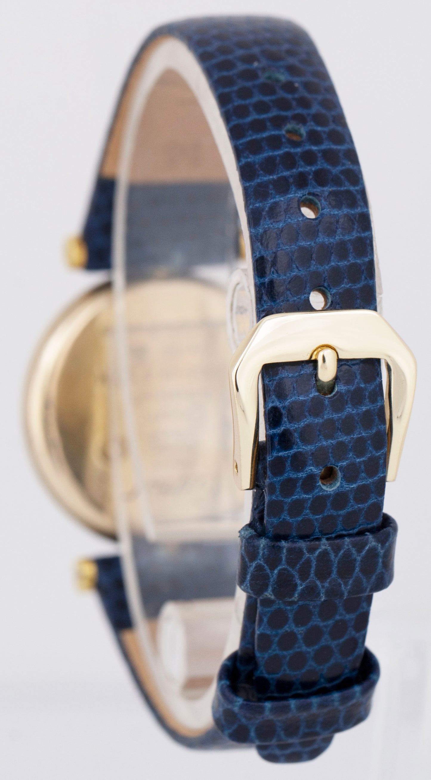 Cartier Vendome Yellow Gold Blue Lapis Vermeil Quartz 24mm 47436757 Watch