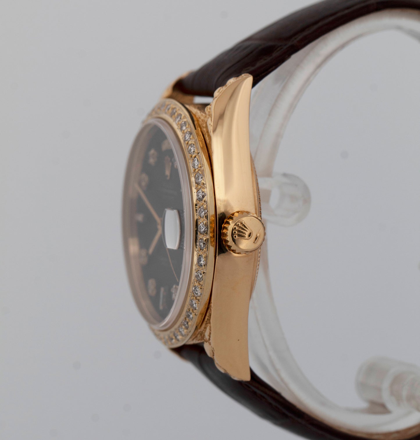 Rolex Day-Date President BLACK DIAMOND 18K Yellow Gold 36mm 18038 Watch