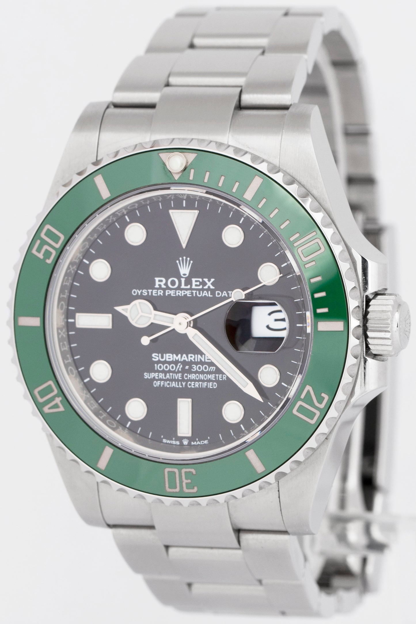 MINT PAPERS Rolex Submariner 41mm Date GREEN KERMIT Steel Watch 126610 LV BOX