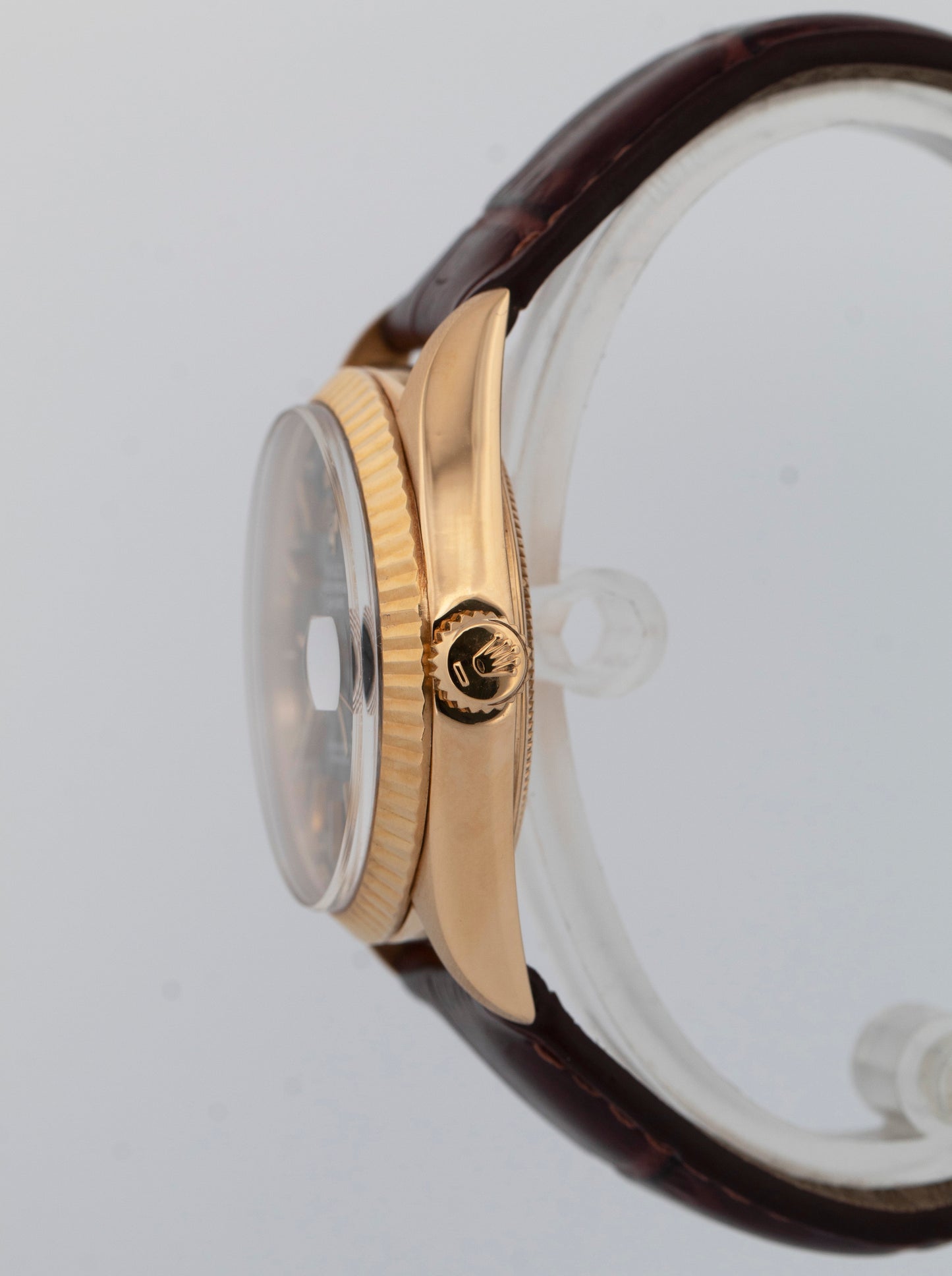 Rolex Day-Date President Black PATINA 18K Yellow Gold Fluted 36mm 1803 Watch