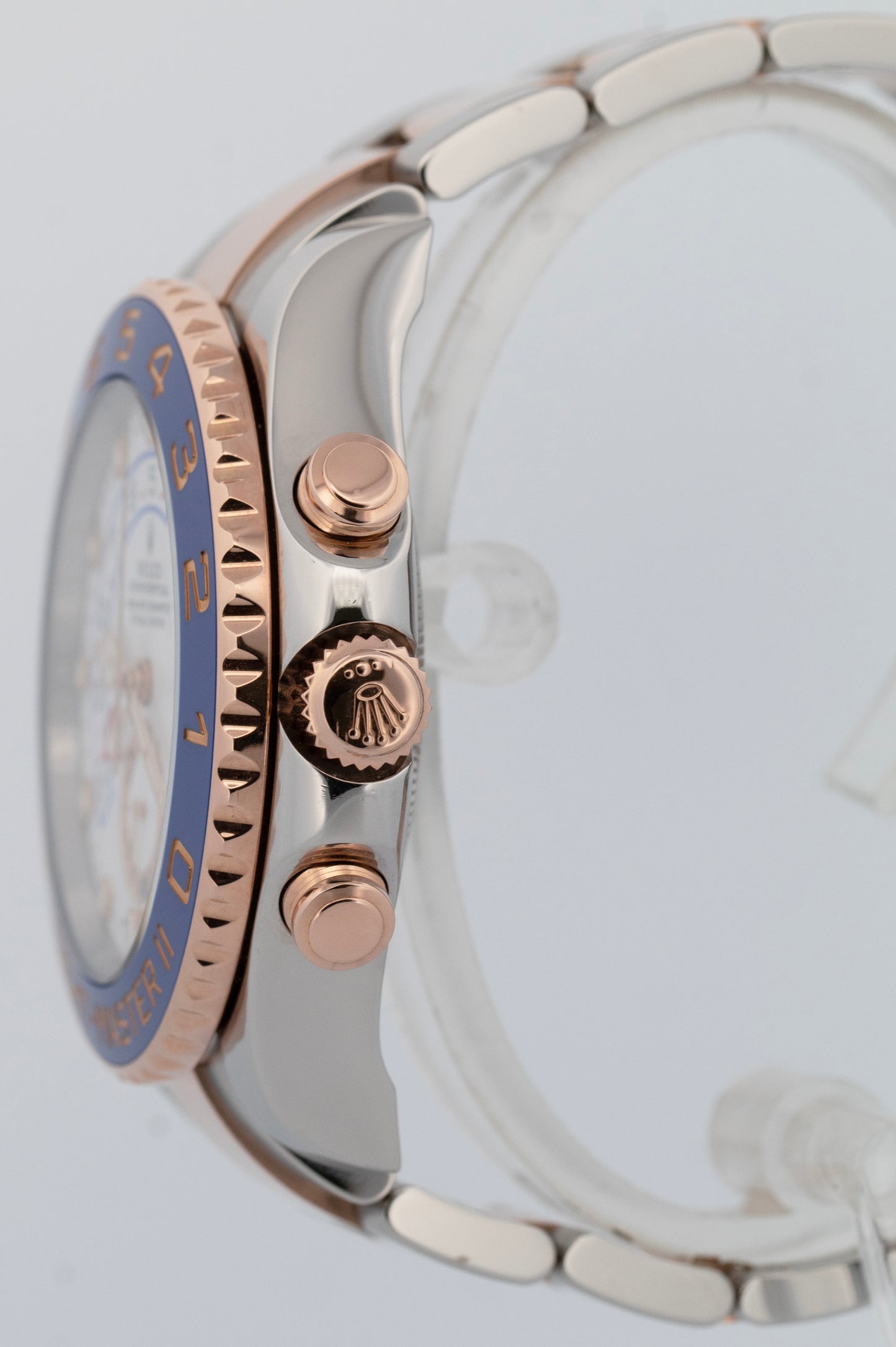 Rolex Yacht-Master II WHITE Two-Tone Steel NEW HANDS 18K Rose Gold 44mm 116681