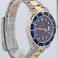 PAPERS Rolex Submariner Date 40mm BLUE PURPLE Two-Tone Steel 18K GOLD 16613 BOX