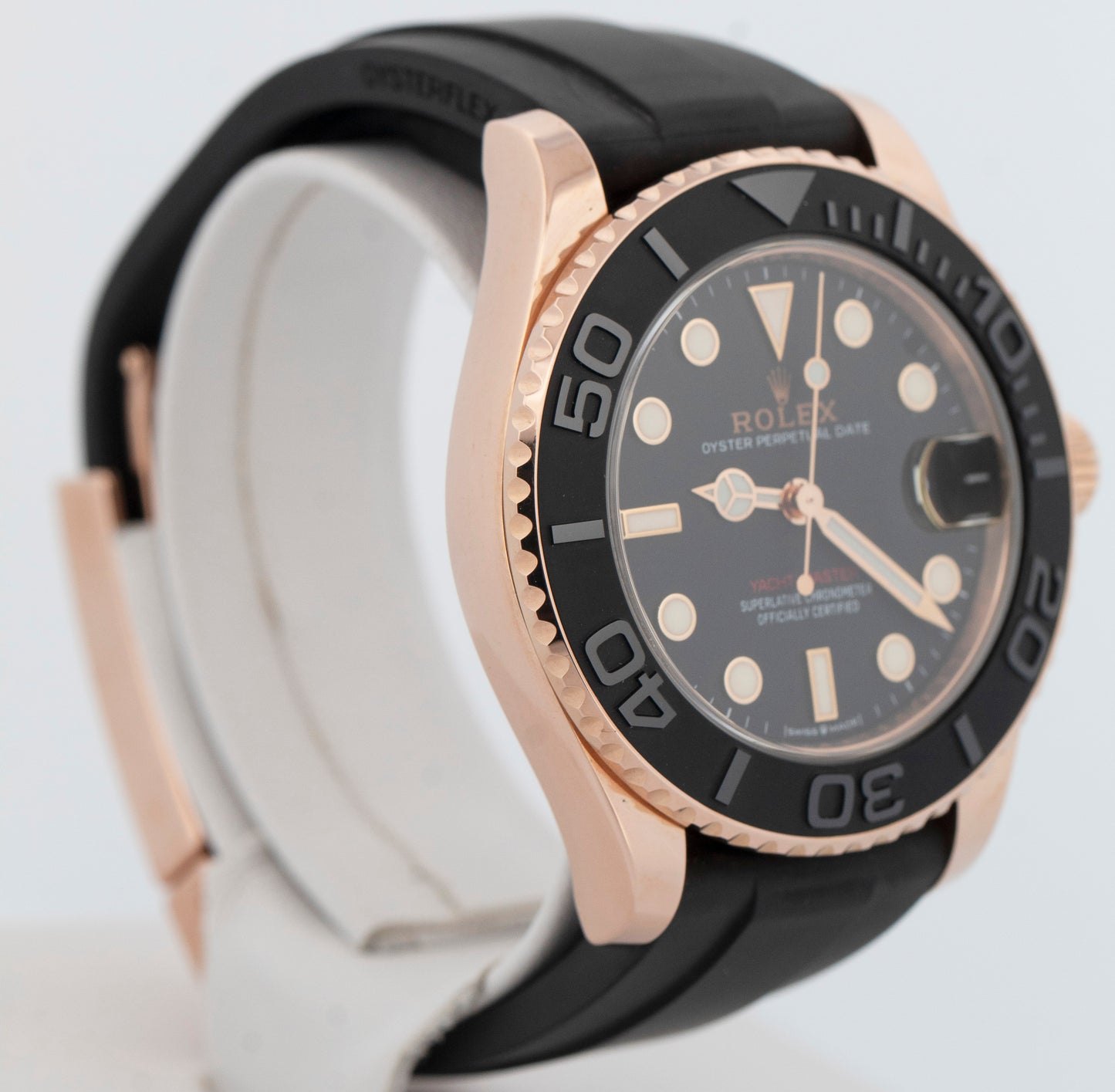 2020 PAPERS Rolex Yacht-Master  BLACK 18K Rose Gold 37mm 268655 Watch BOX
