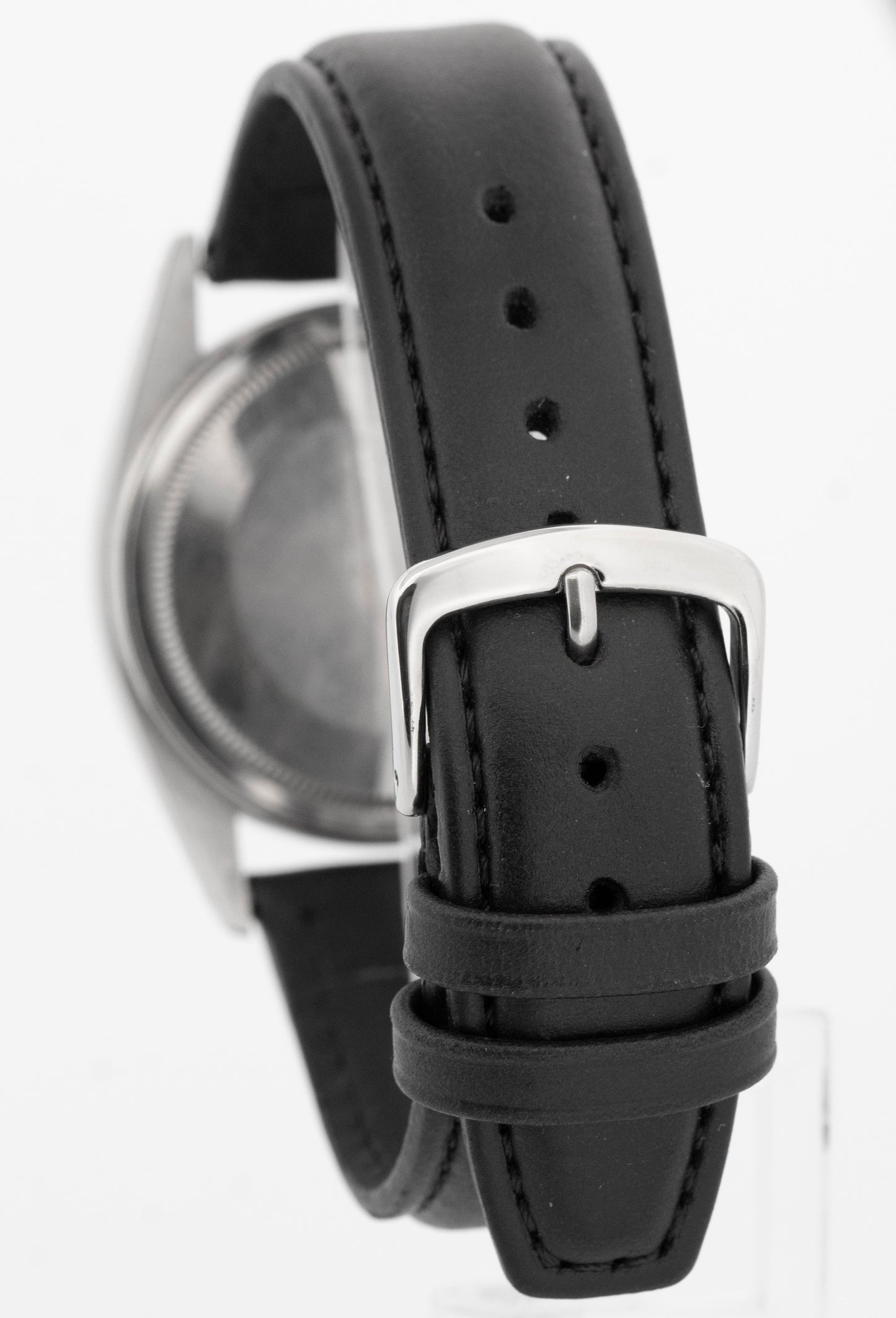 Rolex DateJust 36mm Two-Tone Steel Yellow Gold Silver Leather 16013 Watch