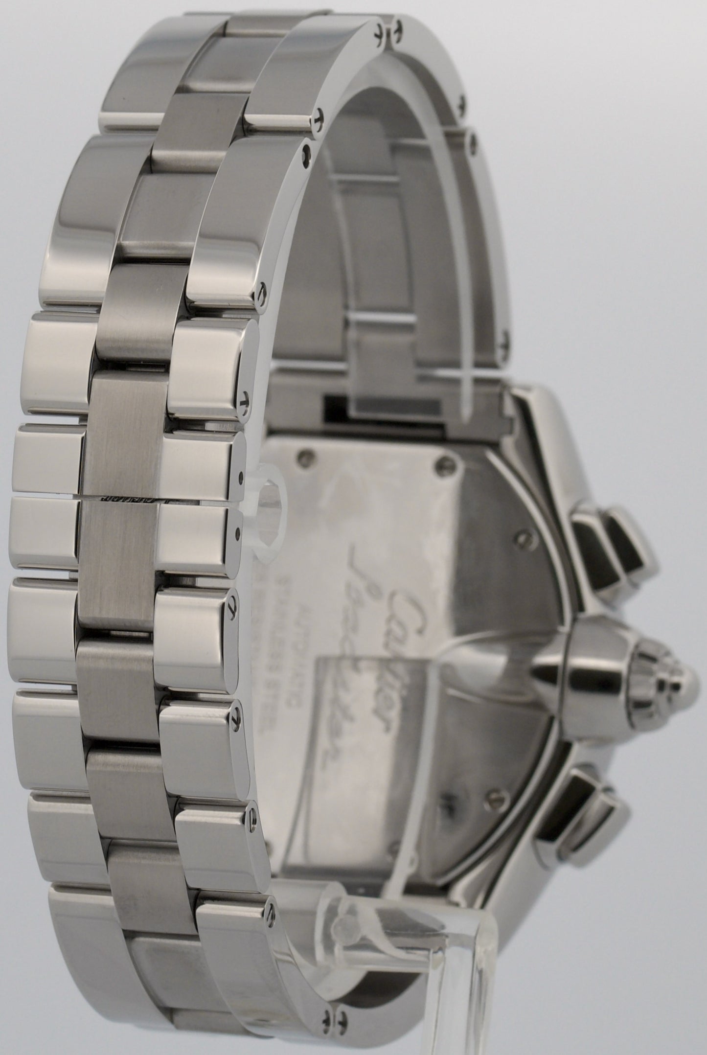 2007 PAPERS Cartier Roadster XL Chronograph BLACK Steel 2618 W62020X6 Watch BOX