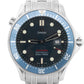 PAPERS Omega Seamaster 2221.80 Blue Wave Date Stainless Steel 41mm Quartz Watch