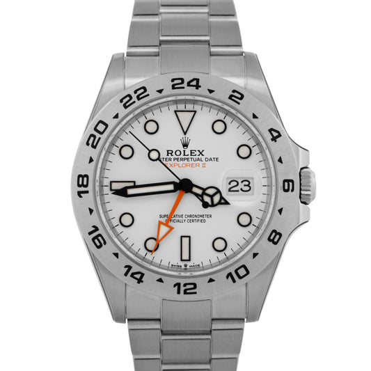 2022 PAPERS Rolex Explorer II WHITE Stainless Steel 42mm 226570 Watch BOX