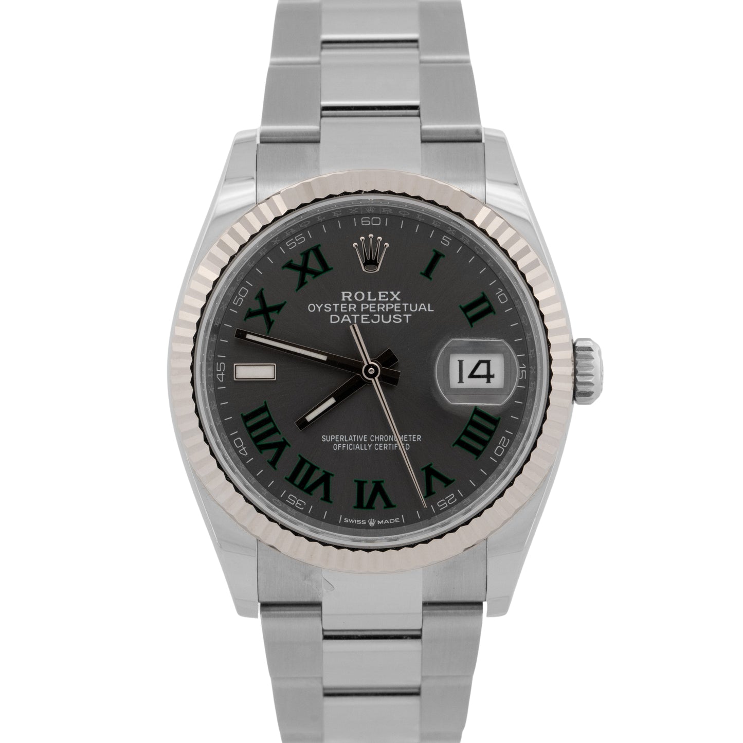 New 2026 Rolex DateJust 126234 Wimbledon Stainless Steel 36mm Watch Box Papers