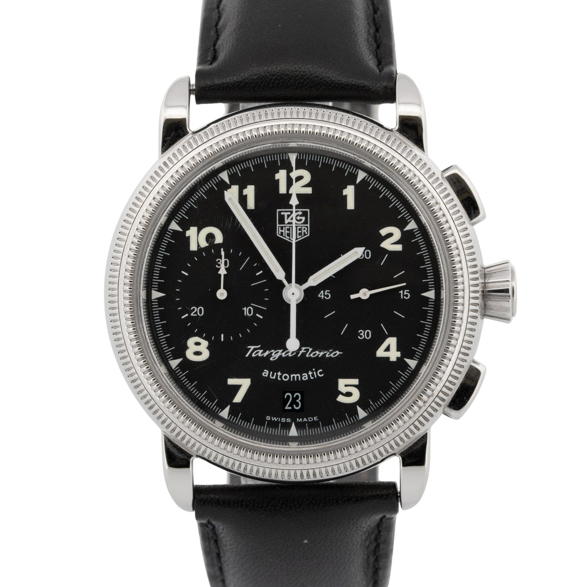 TAG Heuer Targa Florio Chronograph CX2110 Black Stainless Steel 40mm Watch