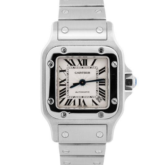 MINT PAPERS Cartier Santos Galbee Steel Silver Automatic W20054D6 24mm 2423 BOX