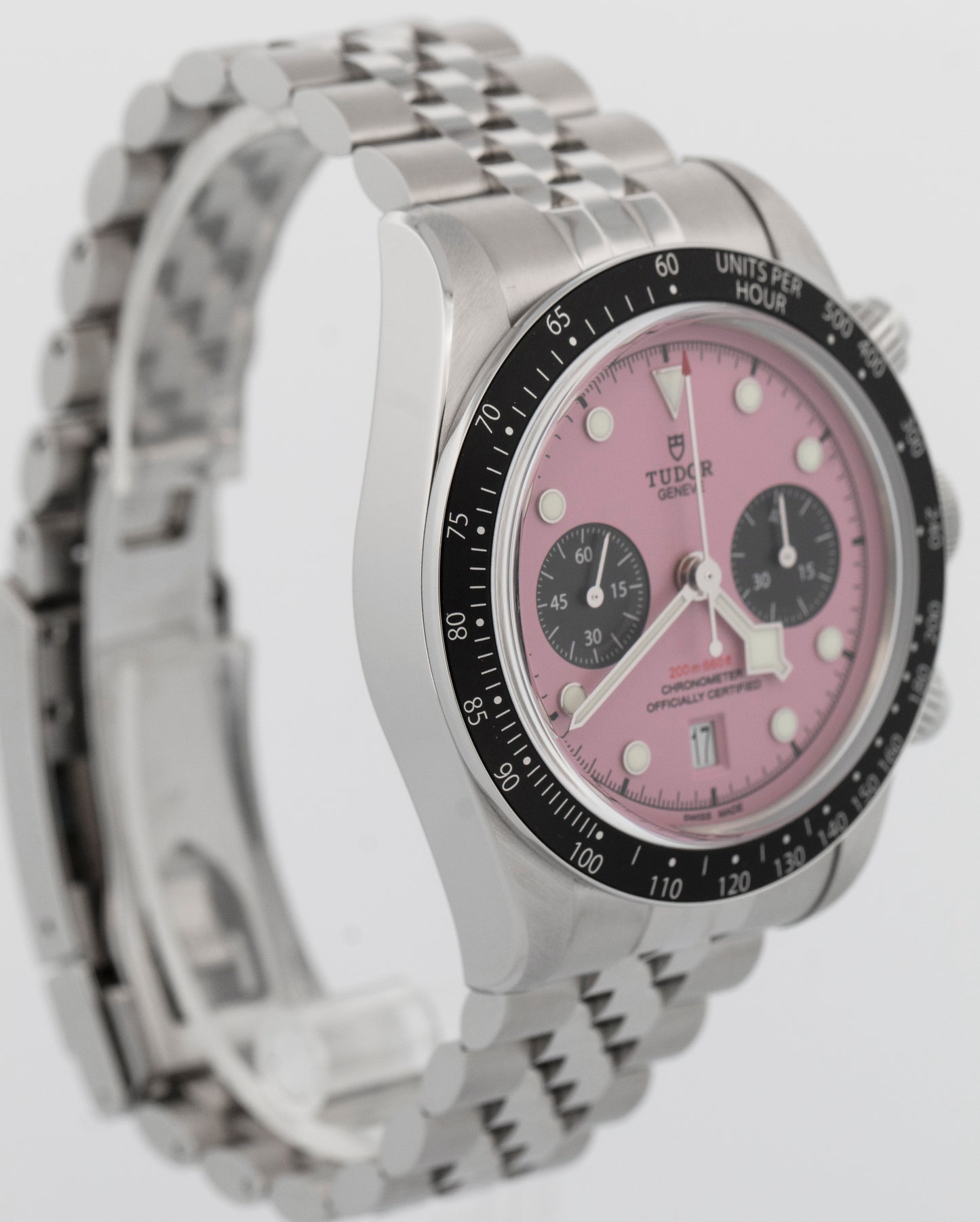 2026 PAPERS Tudor Black Bay Chrono PINK Stainless Steel 41mm 79360N Watch BOX