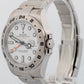 NOS 2019 PAPERS Rolex Explorer II 42mm POLAR WHITE Orange Steel Watch 216570 BOX