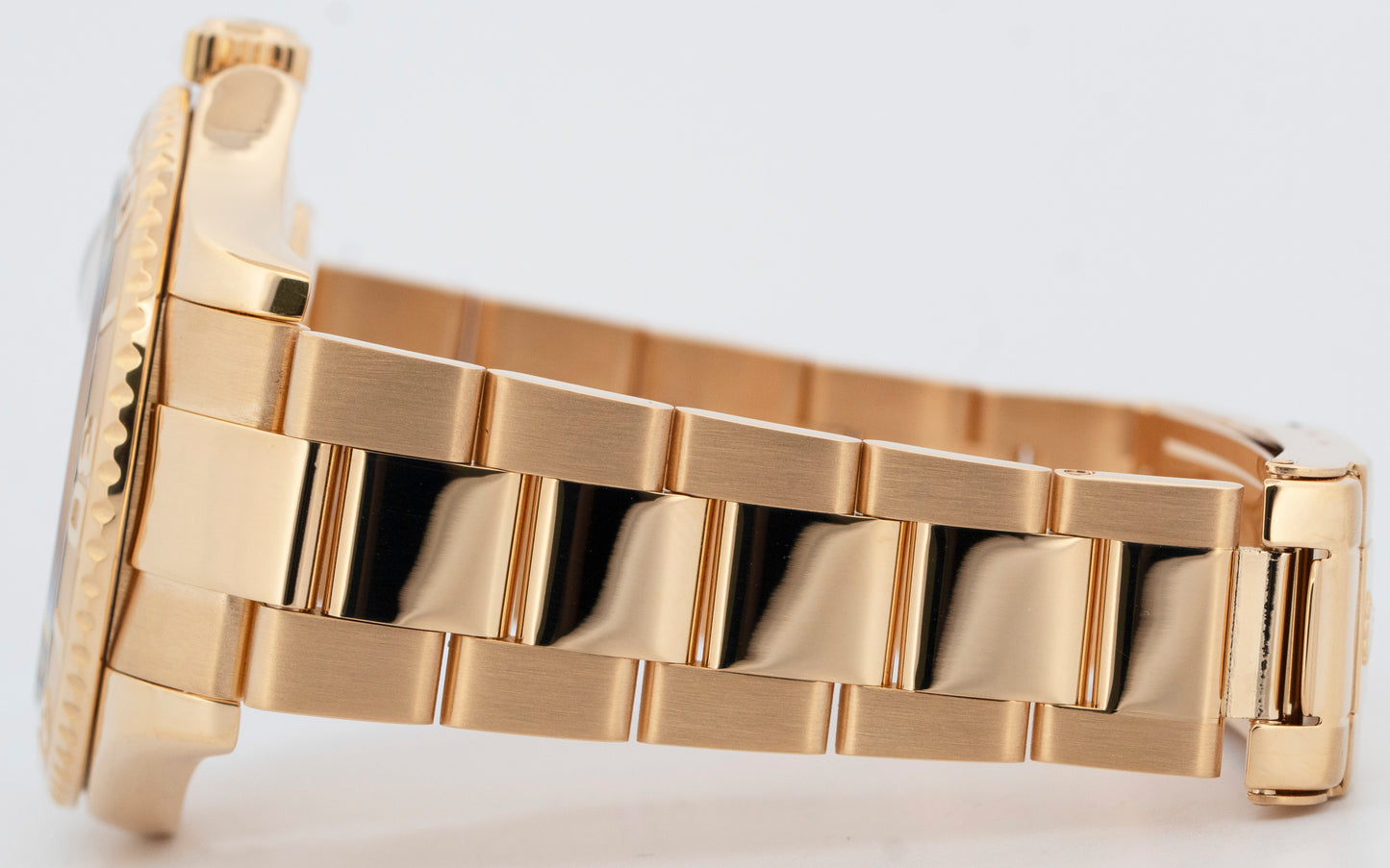 Rolex Yacht-Master 40mm WHITE 18K Yellow Gold NO-HOLES Oyster Watch 16628