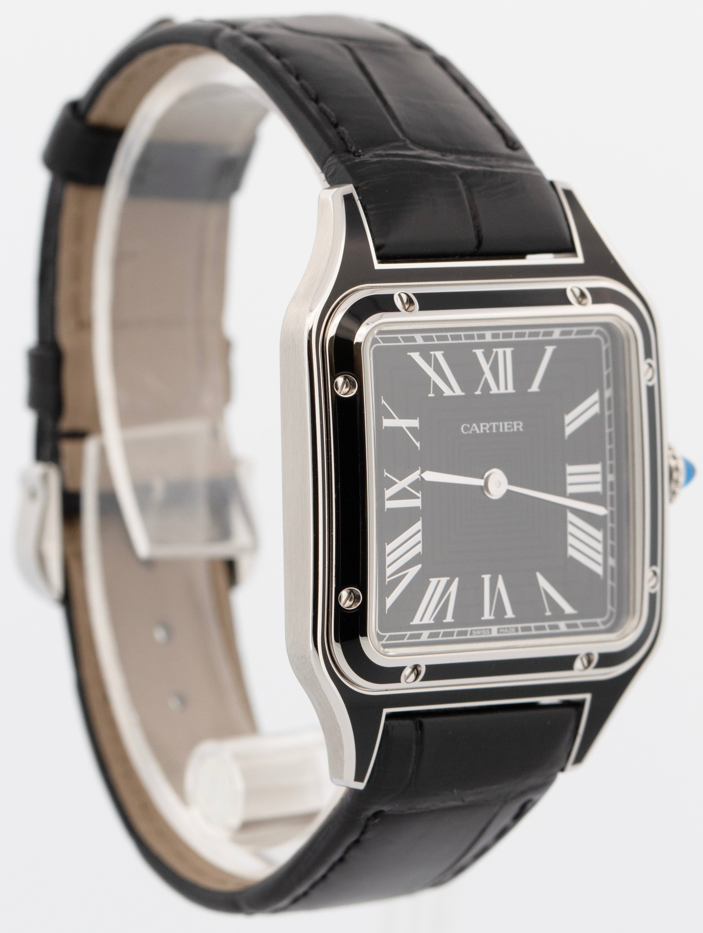 New 2026 Cartier Santos-Dumont Large Black Lacquer WSSA0046 4298
