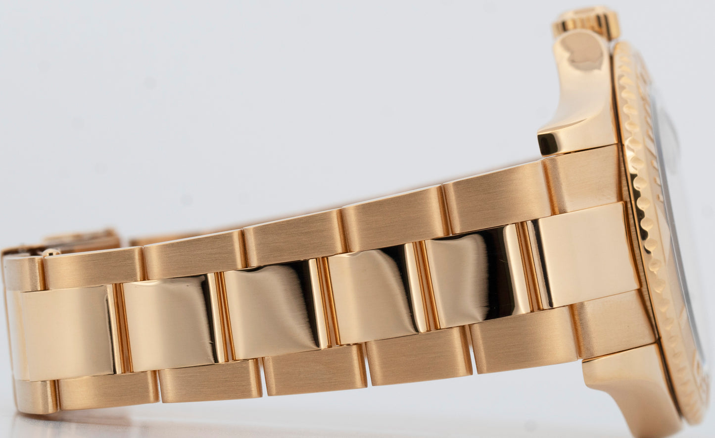 Rolex Yacht-Master 40mm WHITE 18K Yellow Gold NO-HOLES Oyster Watch 16628