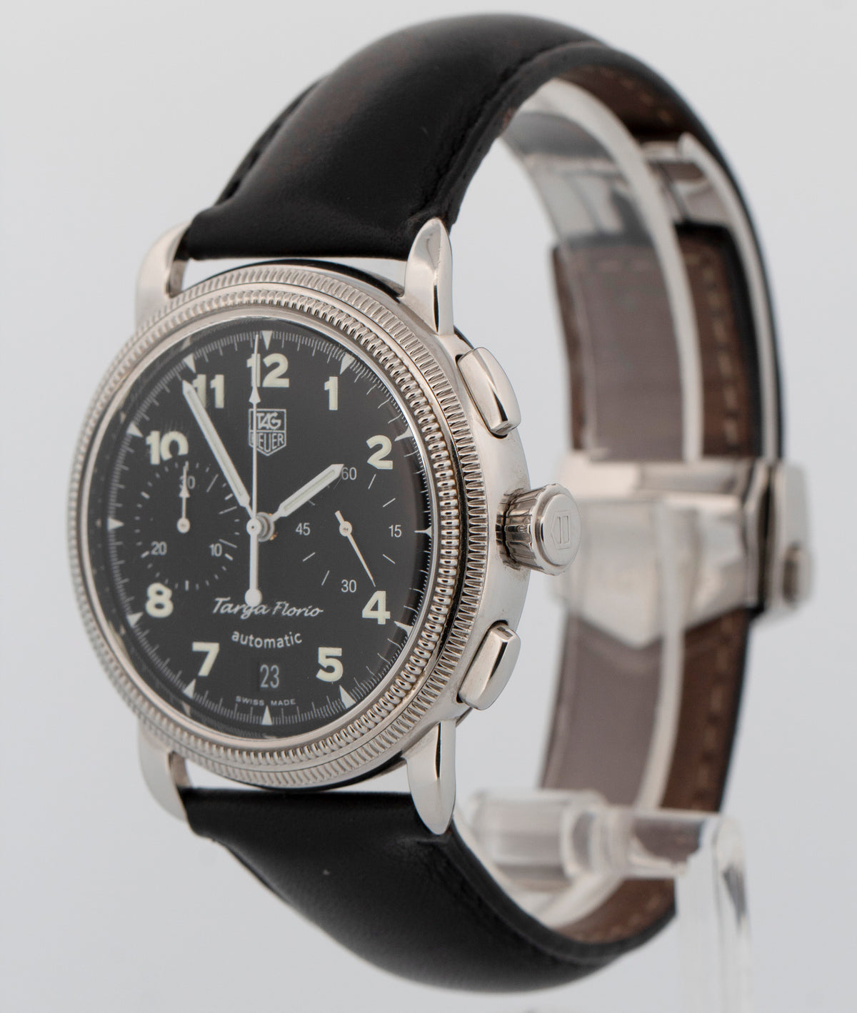TAG Heuer Targa Florio Chronograph CX2110 Black Stainless Steel 40mm Watch