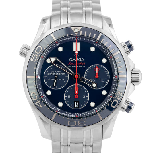 Omega Seamaster Chronograph 44mm Blue Stainless Steel 212.30.44.50.03.001 Watch