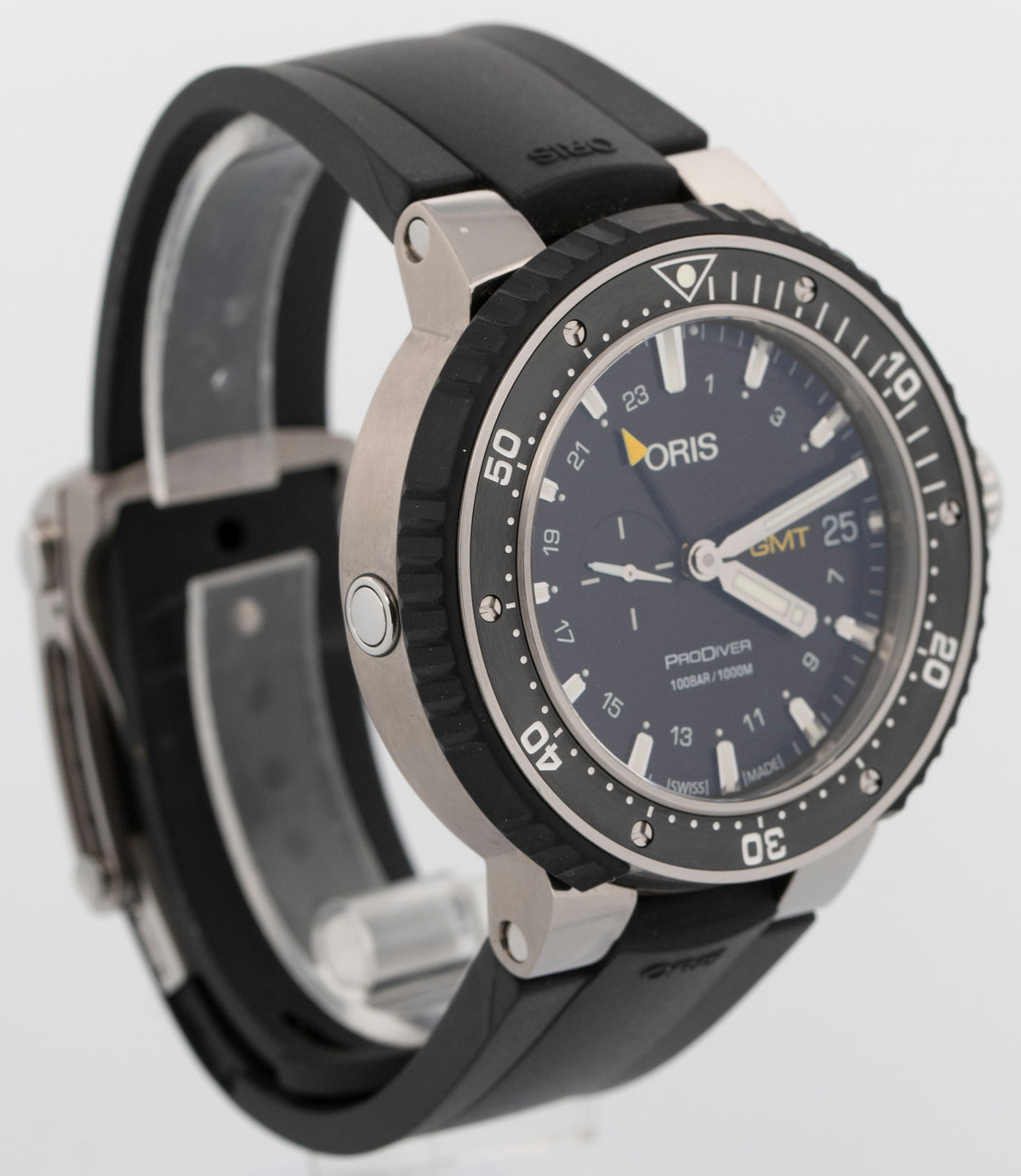Oris ProDiver GMT 01 748 7748 7154 Black Titanium 49mm Watch Box Papers