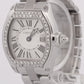 MINT Ladies Cartier Roadster SILVER Roman 2675 31mm Quartz Stainless Steel Watch