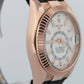 PAPERS Rolex Sky-Dweller WHITE 18K Rose Gold Fluted Oysterflex 326235 42mm BOX
