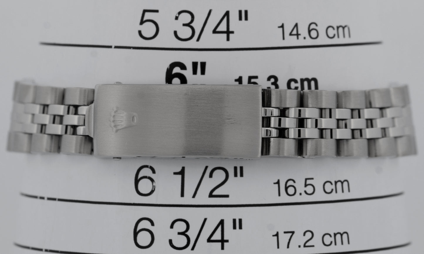 PAPERS Ladies Rolex Date 26mm Blue Stainless Steel Jubilee Watch 69160 BOX