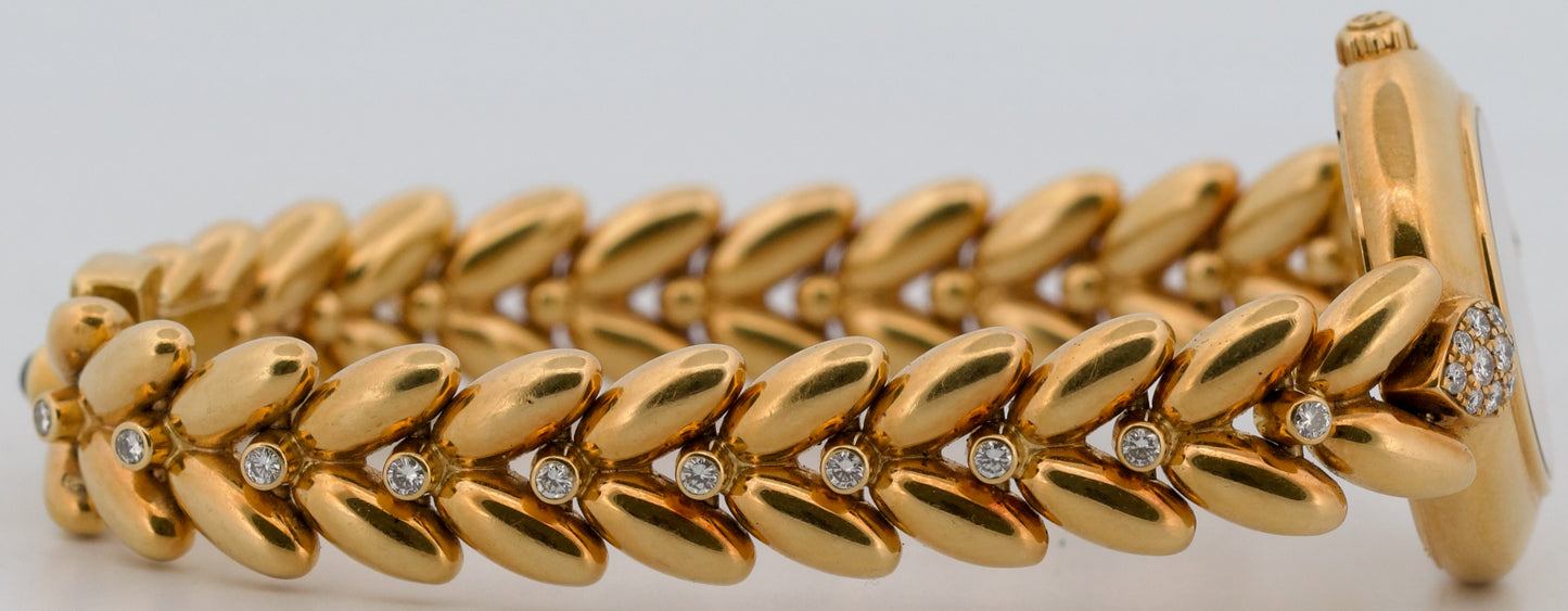 2009 PAPERS Ladies Piaget 18K Gold BLUE LAPIS DIAMOND Quartz 23mm 5213 E 114 BOX