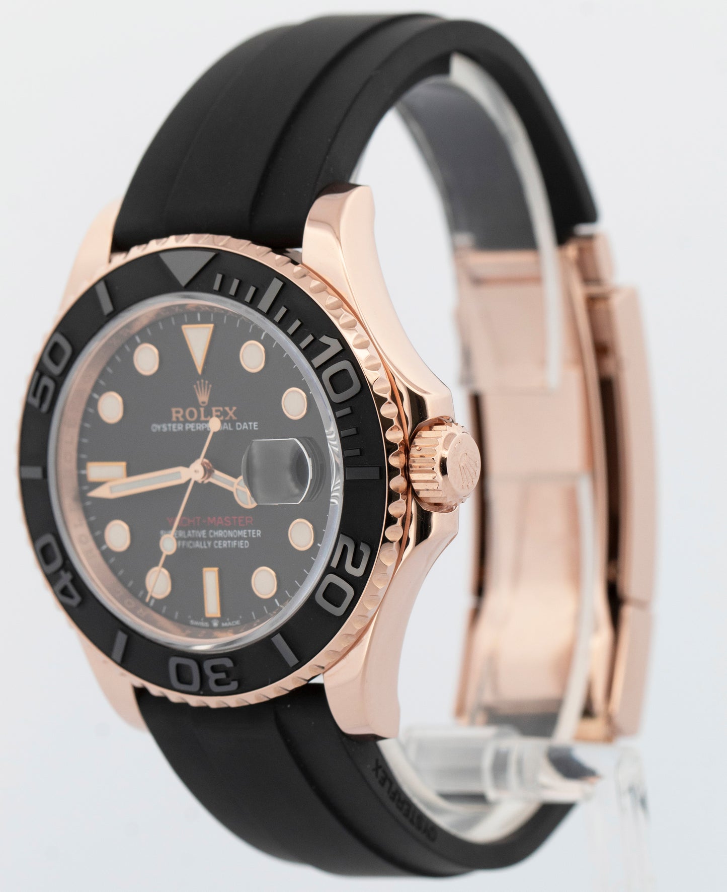 2020 PAPERS Rolex Yacht-Master BLACK 18K Rose Gold 40mm 126655 Watch BOX