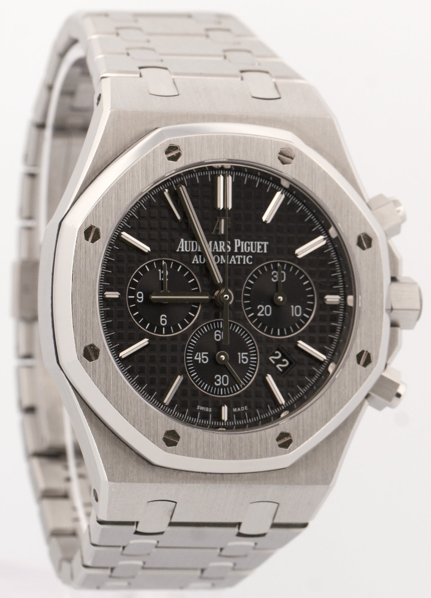 Audemars Piguet Royal Oak 41mm BLACK Chronograph Stainless Steel Watch 26320ST