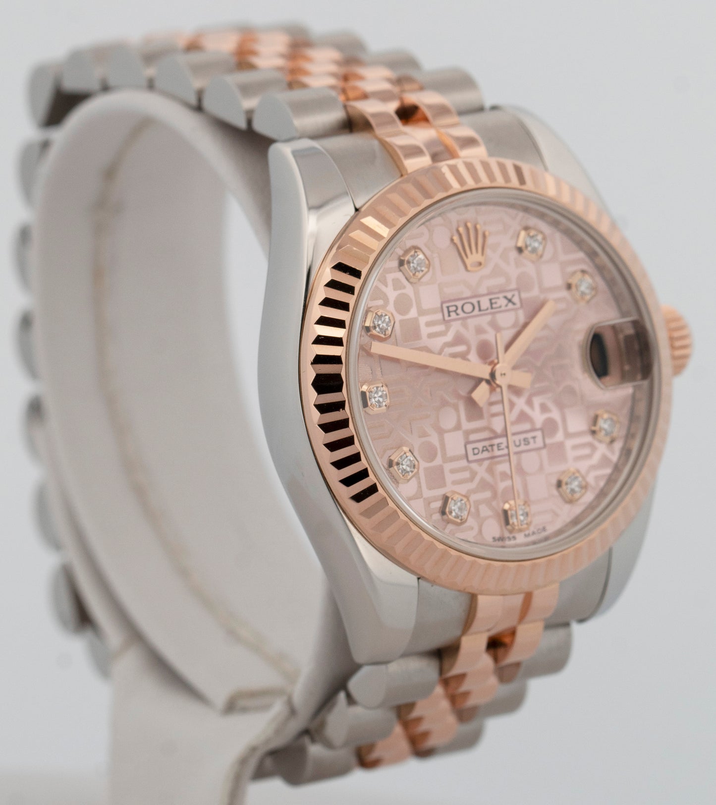 Rolex DateJust PINK Jubilee DIAMOND Computer Two-Tone Rose Gold 31mm 178271