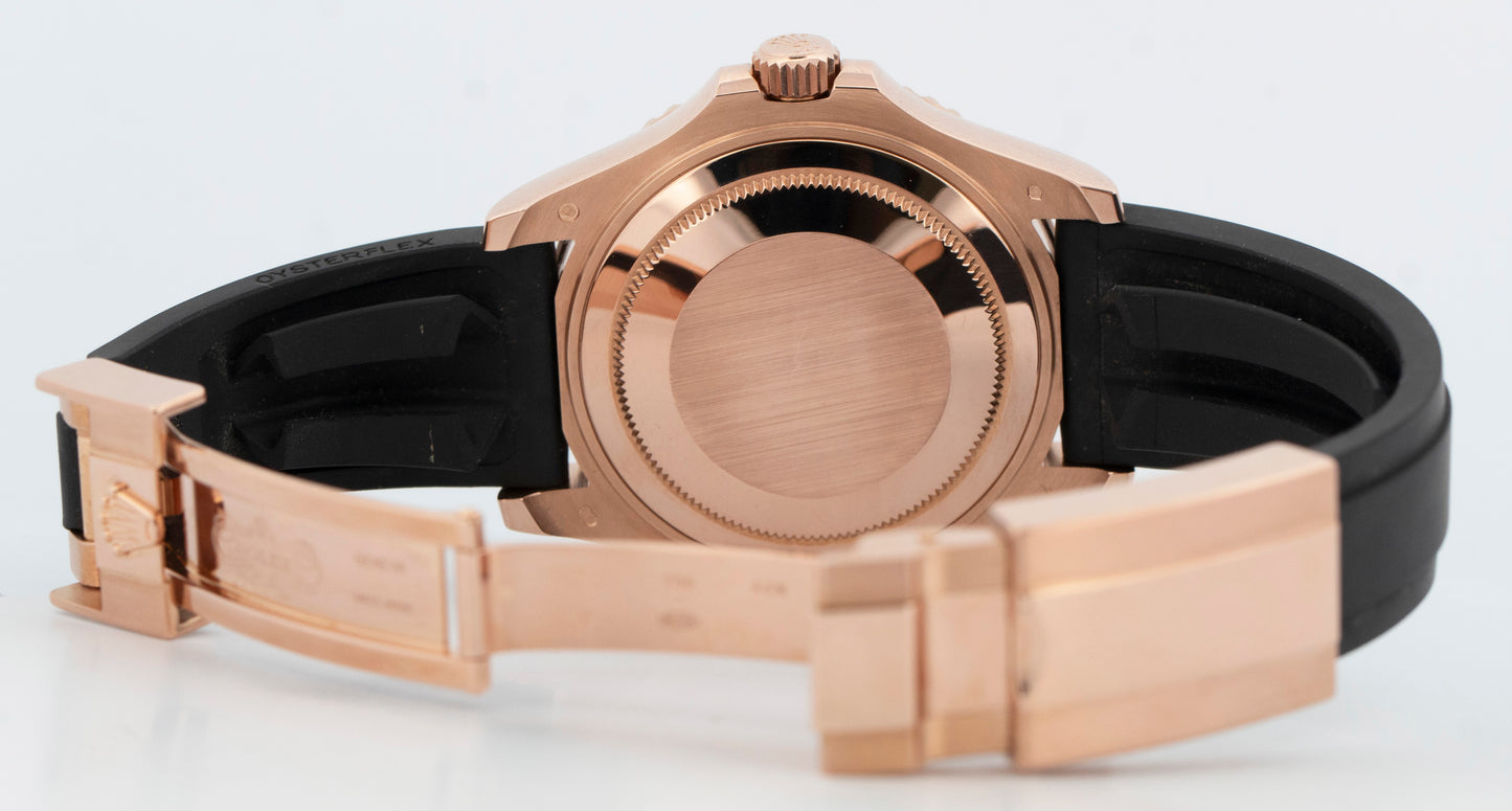 2020 PAPERS Rolex Yacht-Master  BLACK 18K Rose Gold 37mm 268655 Watch BOX