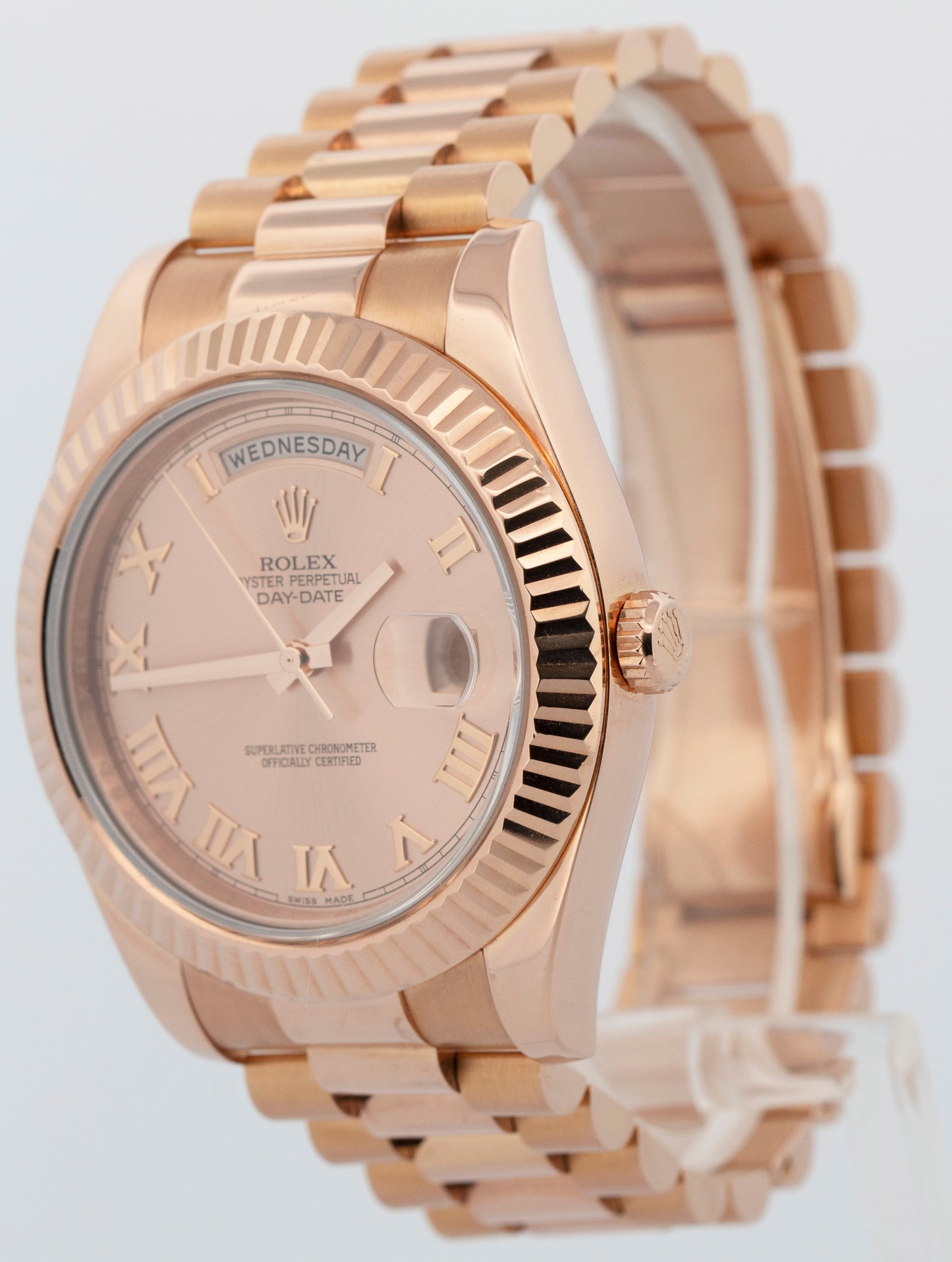 Rolex Day-Date II 218235 President 18K Rose Gold Sundust Roman 41mm Watch