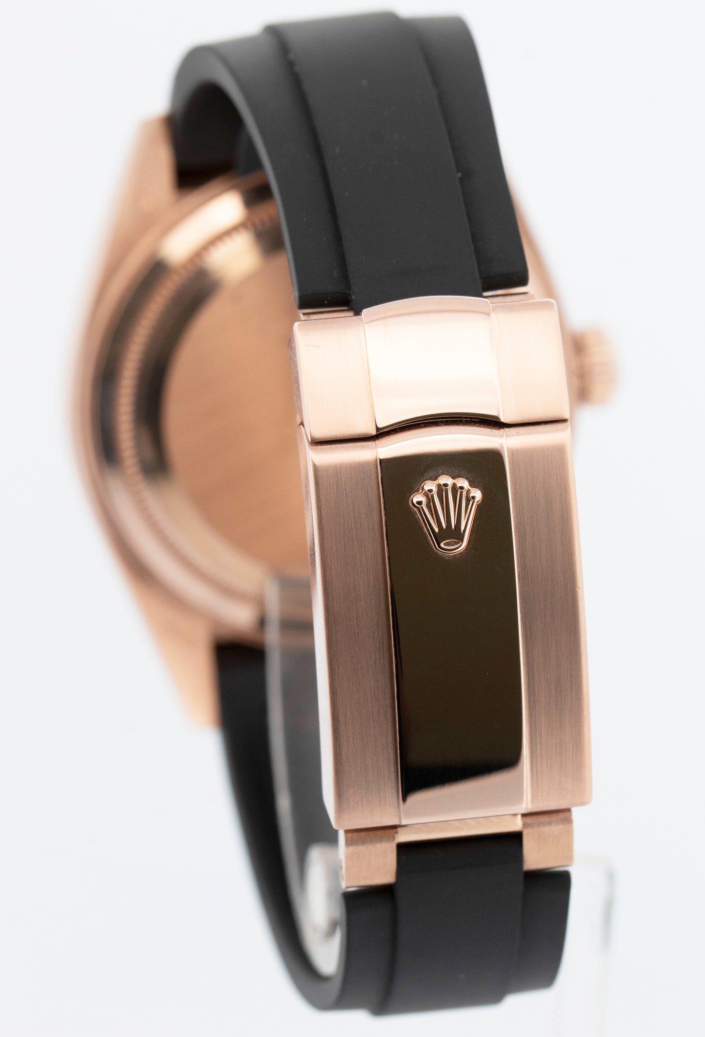 PAPERS Rolex Sky-Dweller WHITE 18K Rose Gold Fluted Oysterflex 326235 42mm BOX