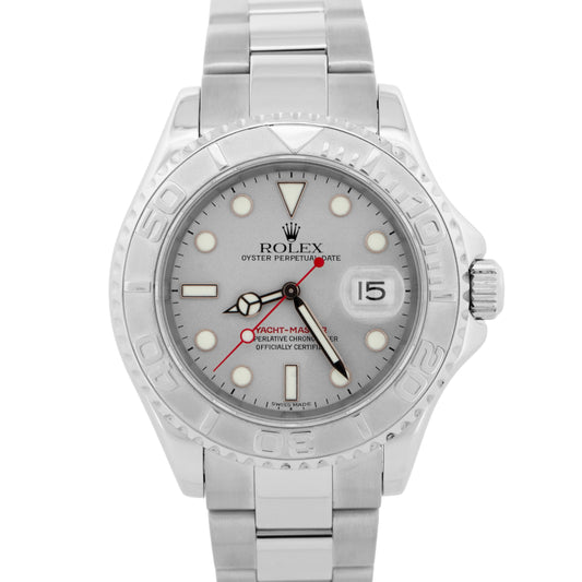 PAPERS Rolex Yacht-Master YM1 PLATINUM Stainless Steel  40mm Watch 16622 BOX