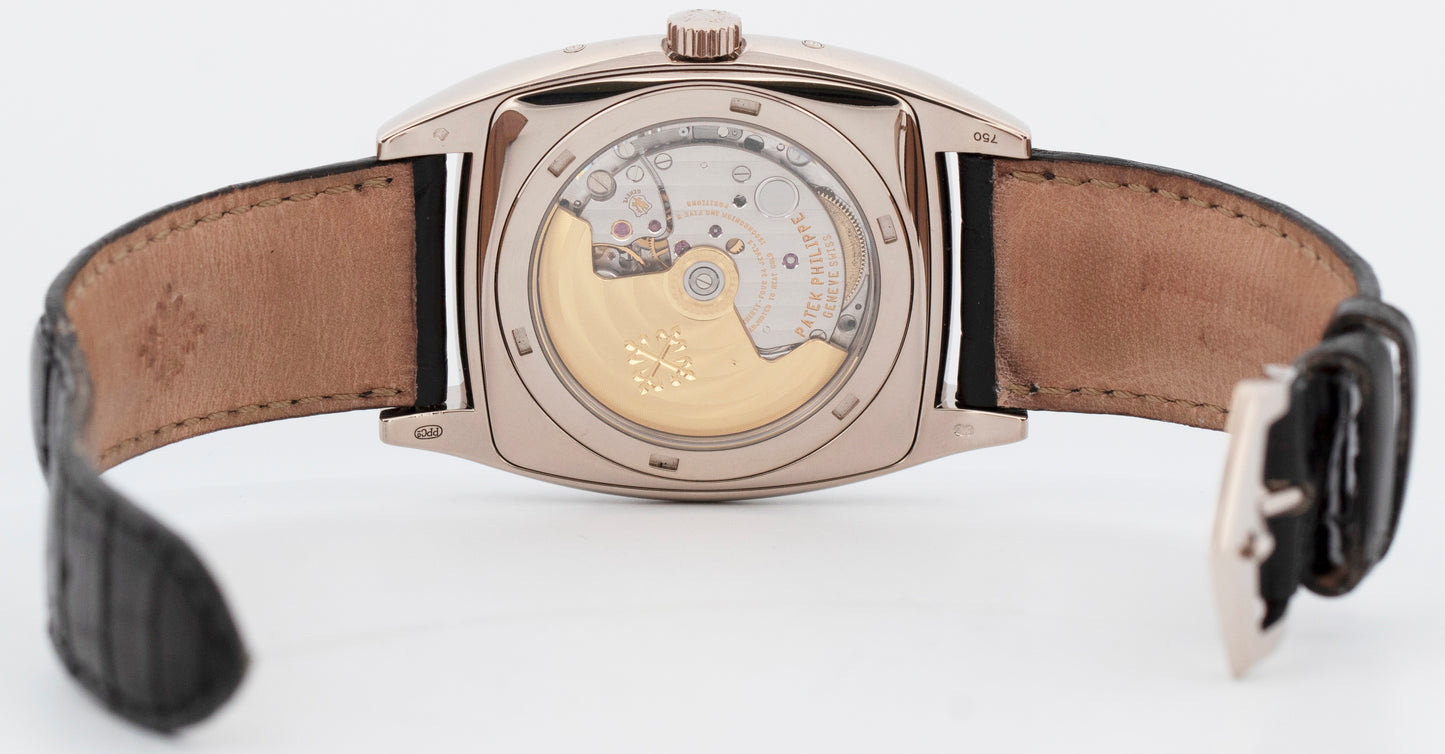 PAPERS Patek Philippe Gondolo Calendario 18k White Gold 51mm 5135G Watch BOX