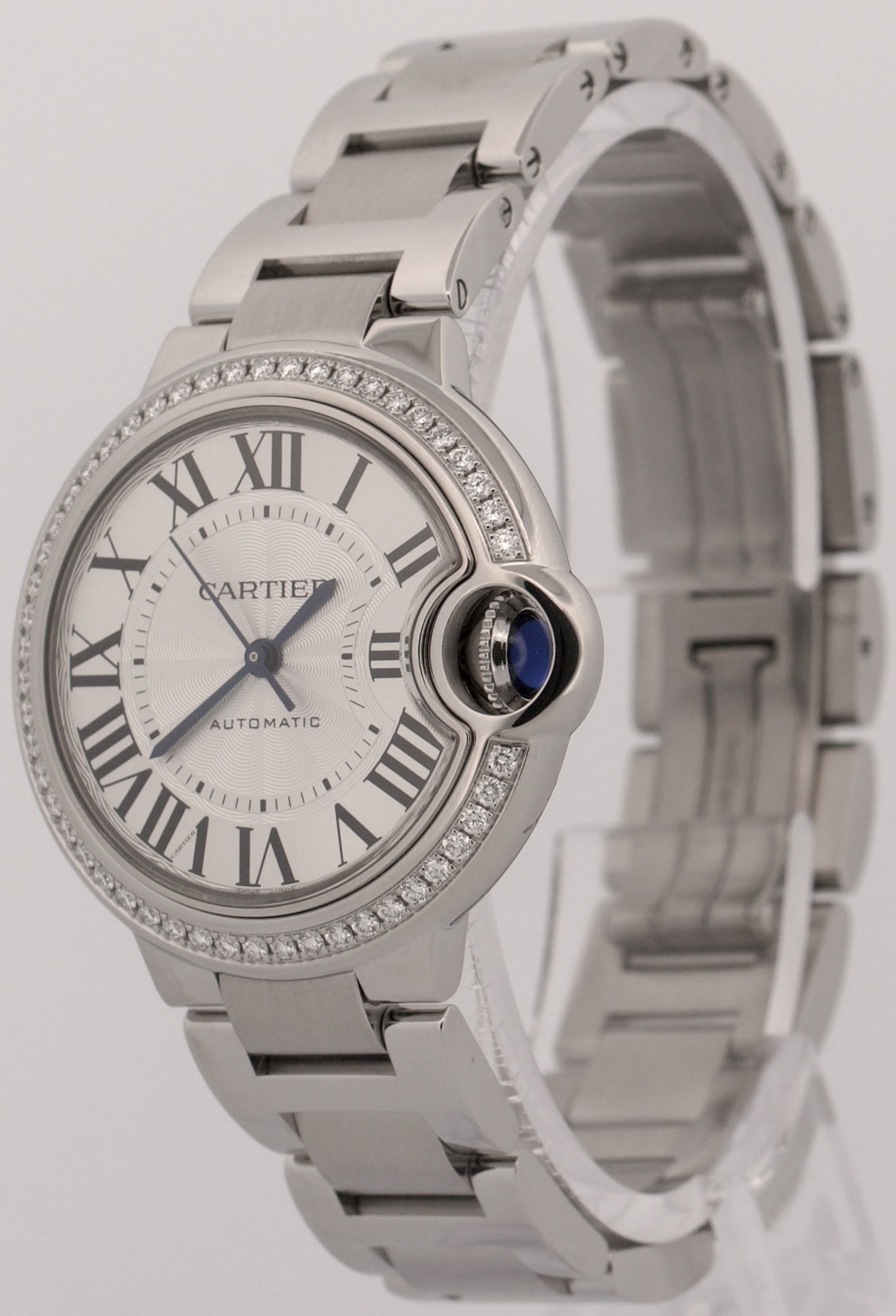2023 PAPERS Ladies Cartier Ballon Bleu FACTORY DIAMOND 28mm 4373 W4BB0023 BOX
