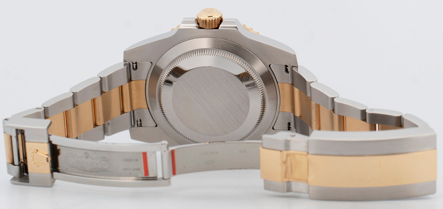 PAPERS Rolex Submariner BLACK 40mm Ceramic 18K Gold Two-Tone Steel 116613 LN BOX