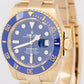 NEW PAPERS Rolex Submariner Date 41mm 18K Yellow Gold Blue Watch 126618 LB BOX