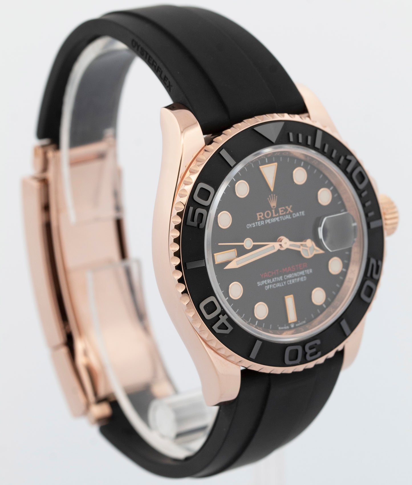 2020 PAPERS Rolex Yacht-Master BLACK 18K Rose Gold 40mm 126655 Watch BOX