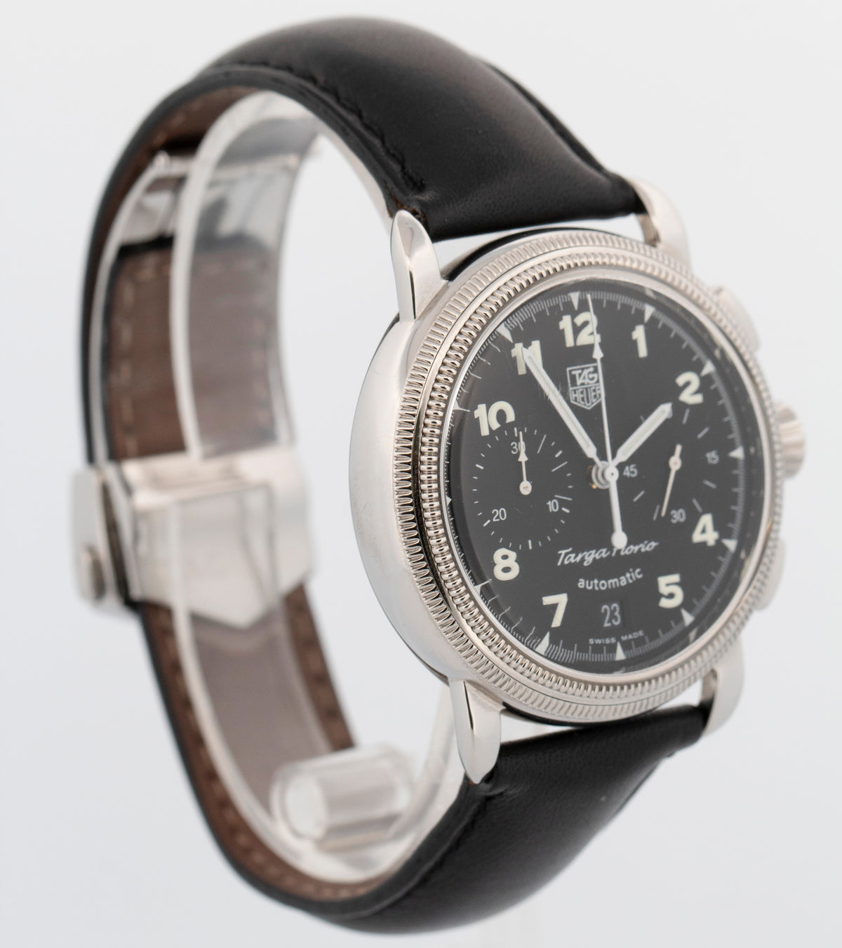 TAG Heuer Targa Florio Chronograph CX2110 Black Stainless Steel 40mm Watch