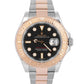 MINT Rolex Yacht-Master Black 40mm 18K Rose Gold Stainless Steel Watch 116621