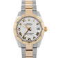 Rolex DateJust Mid-Size 31mm White Roman DIAMOND Two-Tone 18K Gold Watch 178313