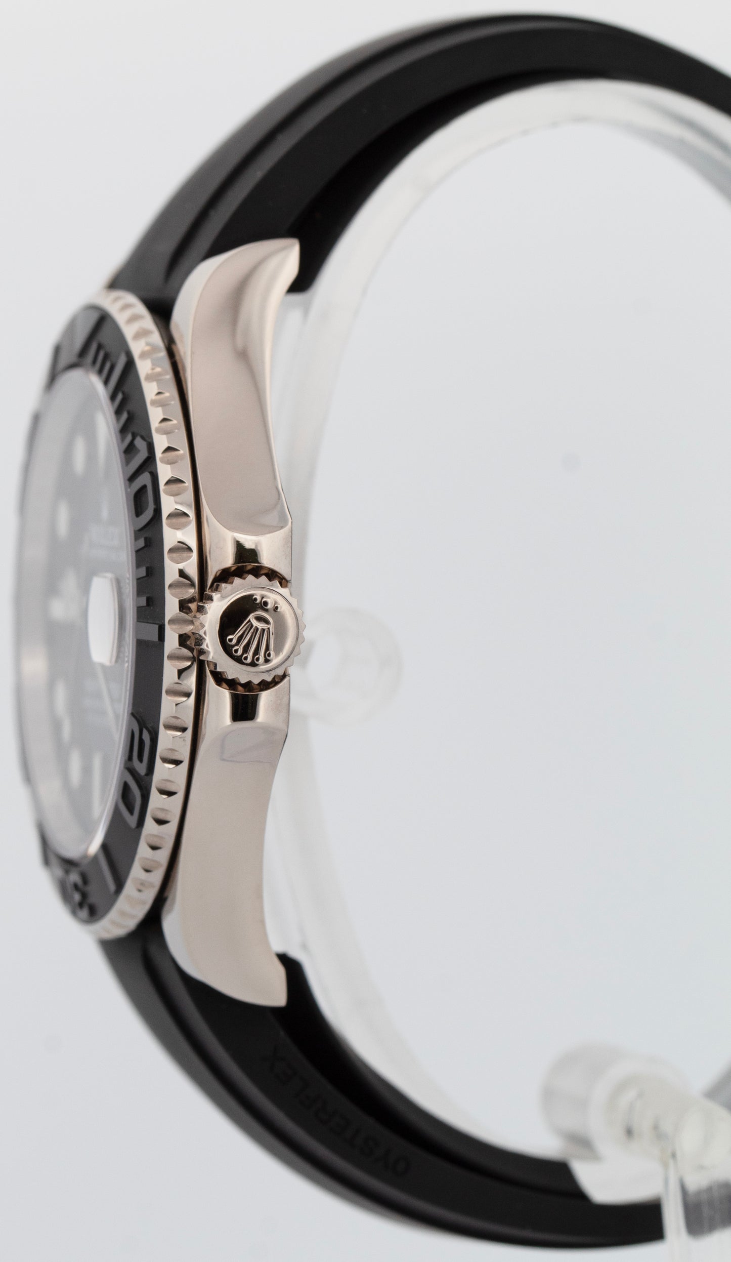 PAPERS Rolex Yacht-Master 18K White Gold Oysterflex Black 42mm Watch 226659 BOX