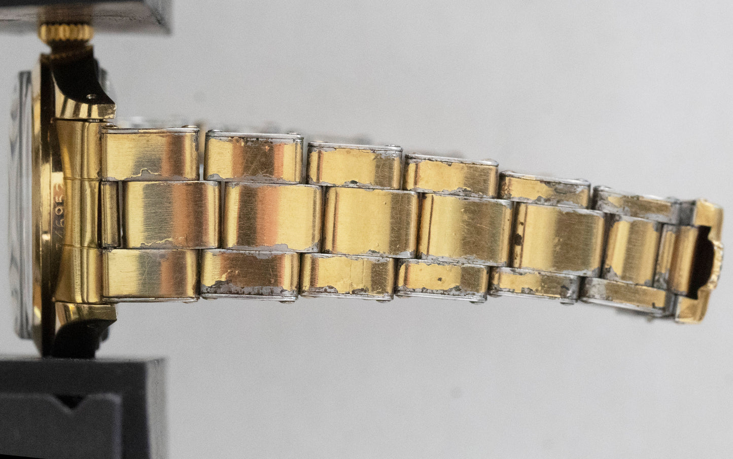 Rolex Oyster Perpetual 34mm Gold Shell Cap White Automatic Watch 6634
