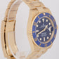 NEW PAPERS Rolex Submariner Date 41mm 18K Yellow Gold Blue Watch 126618 LB BOX