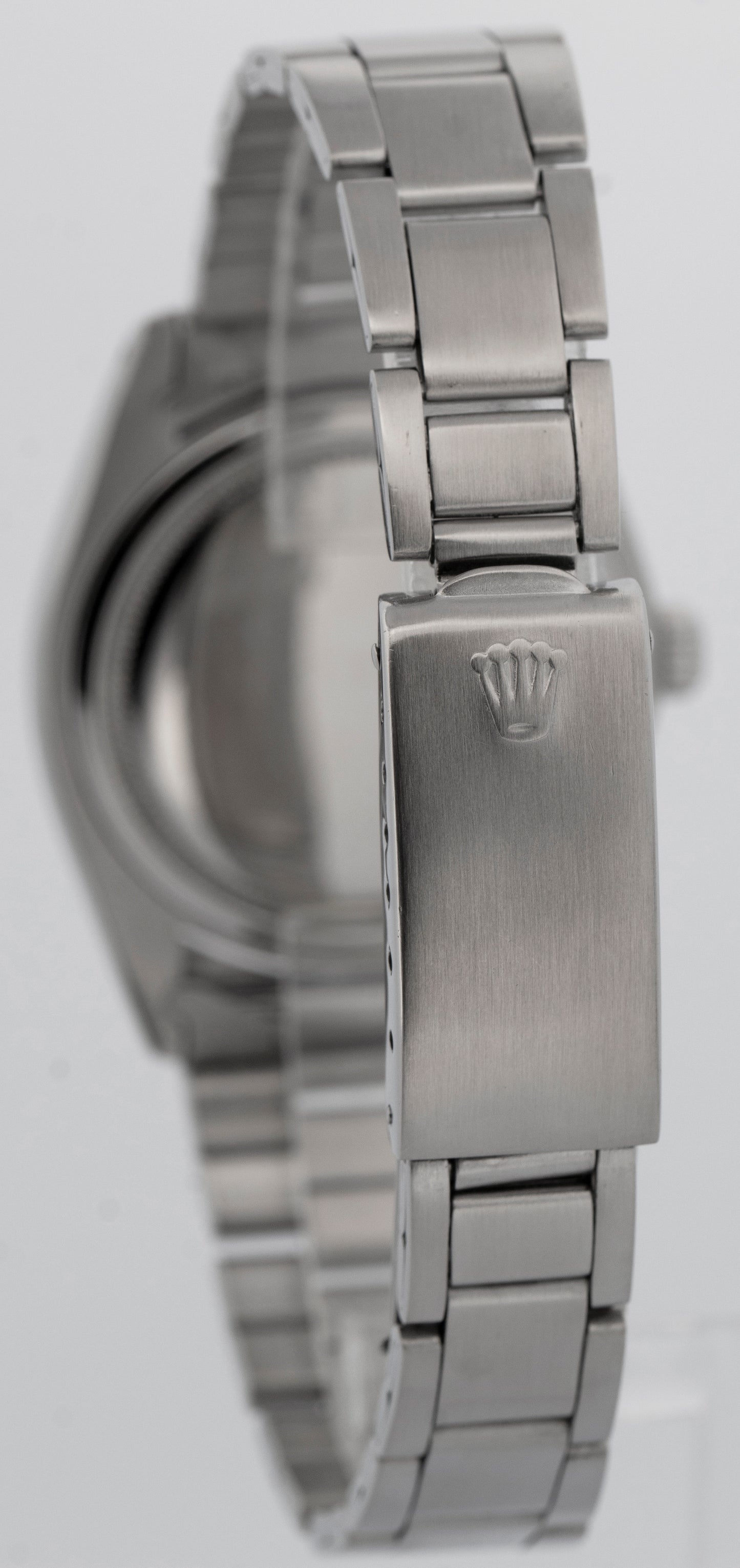 Vintage Rolex Oysterdate Precision White Stainless Steel 34mm Watch 6694