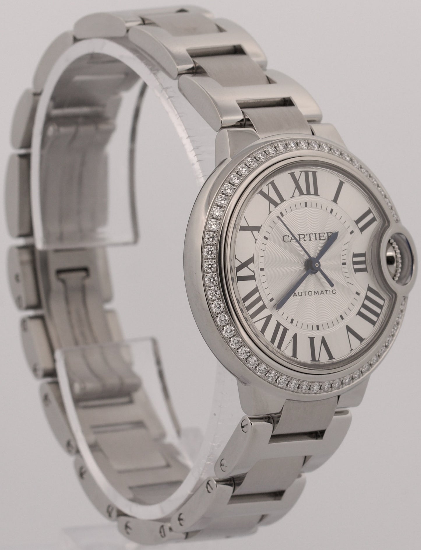 2023 PAPERS Ladies Cartier Ballon Bleu FACTORY DIAMOND 28mm 4373 W4BB0023 BOX